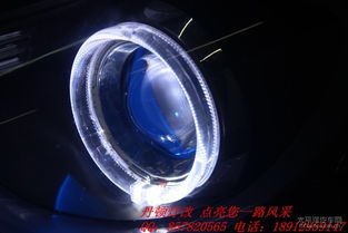 升級視覺體驗 現(xiàn)代朗動第三臺改裝4透鏡搭配光導(dǎo)天使眼與藍色LED惡魔眼